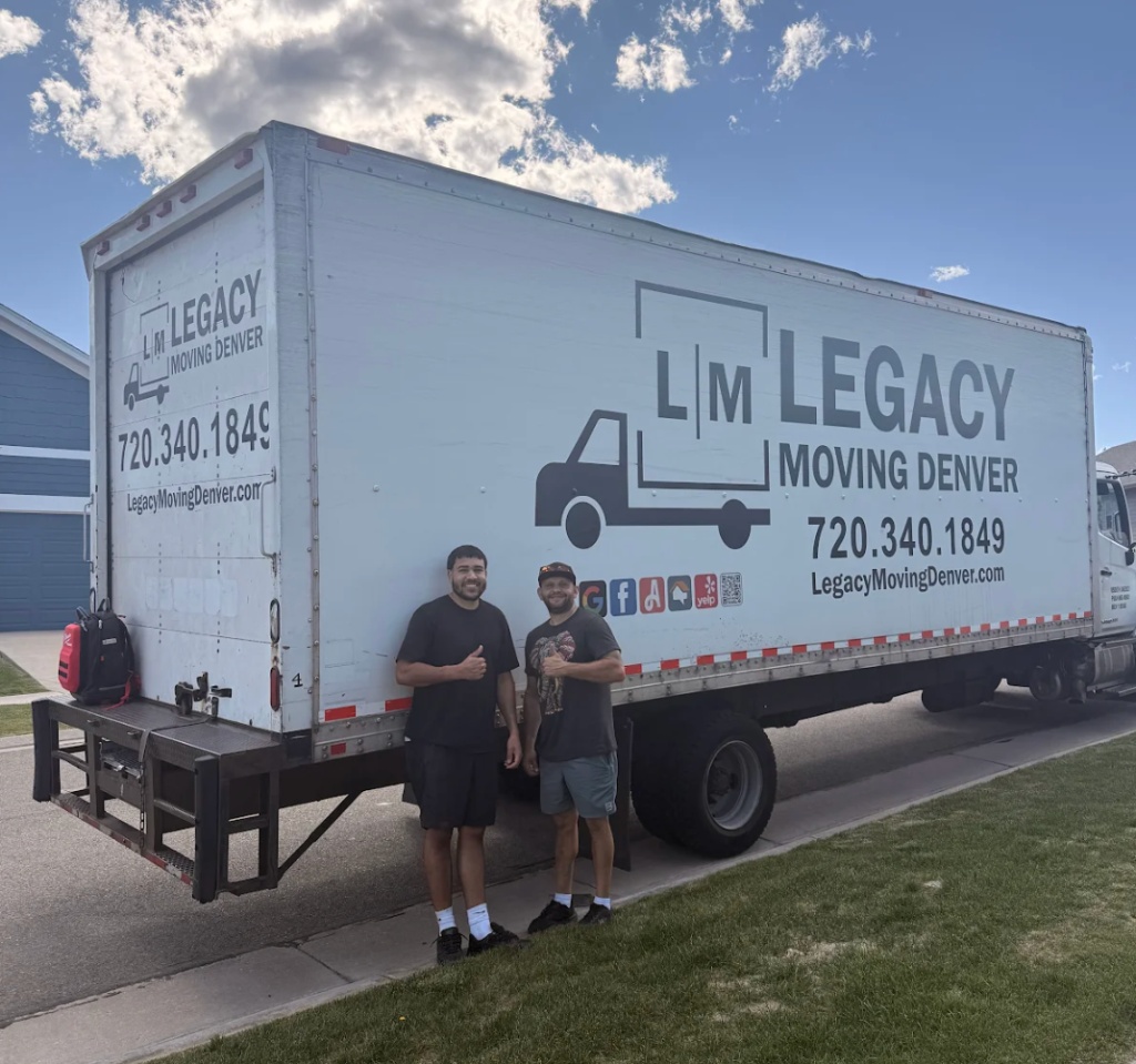 Legacy Moving Denver crew with two trucks