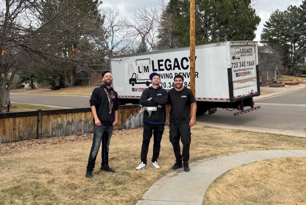 Legacy Moving Denver three movers in neighborhood